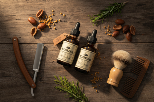 Beard Oil Pack Flat Lay